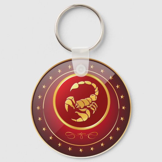 "Zodiac Scorpio" 2.25" Basic Button Sleutelhanger (Voorkant)
