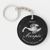 Zodiac Scorpio Astrology Personality Black Custom Sleutelhanger (Voorkant)