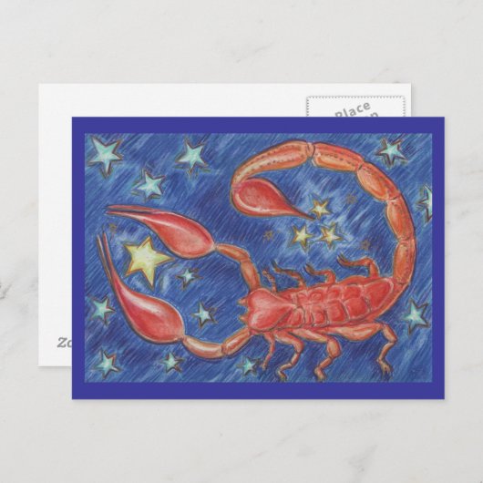 Zodiac Scorpio-briefkaart Briefkaart (Voorkant / Achterkant)