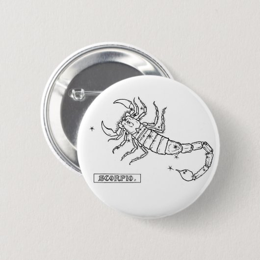 Zodiac Scorpio Button (Voorkant /achterkant)