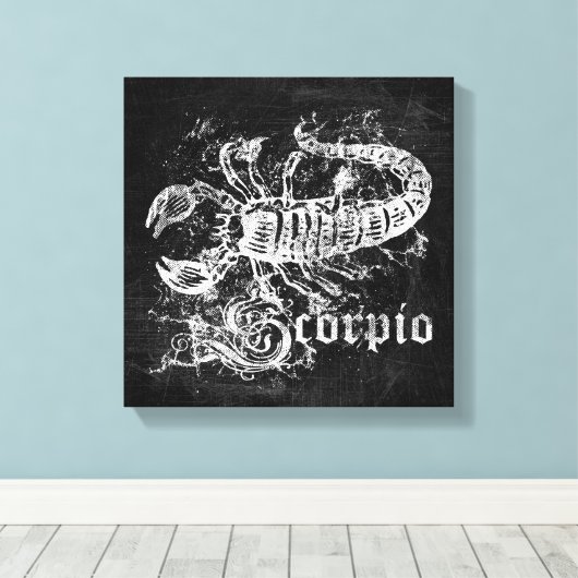 Zodiac Scorpio Canvas Afdruk (Insitu (Houten vloer))
