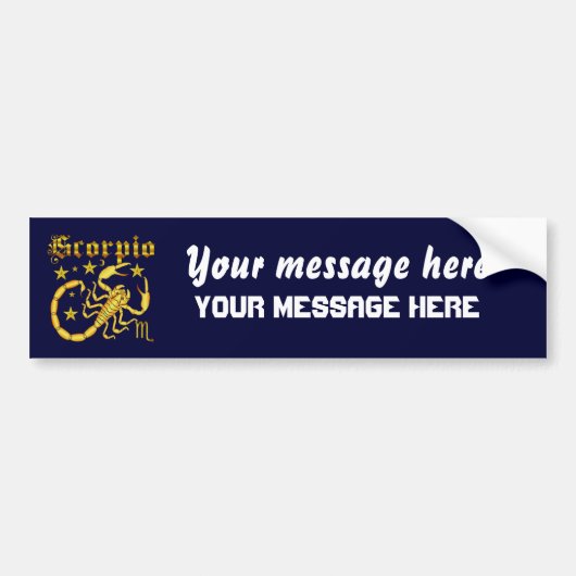 Zodiac Scorpio-Design-1 Bumpersticker (Voorkant)