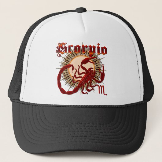 Zodiac Scorpio-Design-1 Trucker Pet (Voorkant)