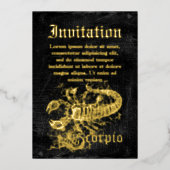Zodiac Scorpio Folie Uitnodiging (Voorkant)