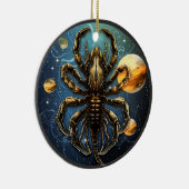 Zodiac Scorpio gepersonaliseerd astrologie Ornamen Keramisch Ornament (Rechts)