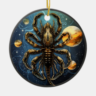 Zodiac Scorpio gepersonaliseerd astrologie Ornamen Keramisch Ornament