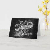 Zodiac  Scorpio Kaart (Gele Bloem)