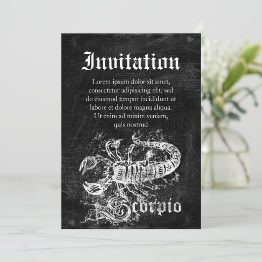 Zodiac Scorpio Kaart (Staand voorkant)