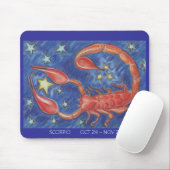 Zodiac Scorpio mousepad dates Muismat (Met muis)