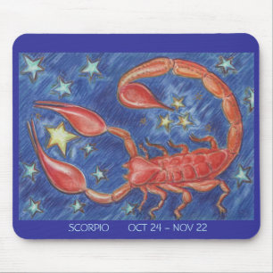 Zodiac Scorpio mousepad dates Muismat