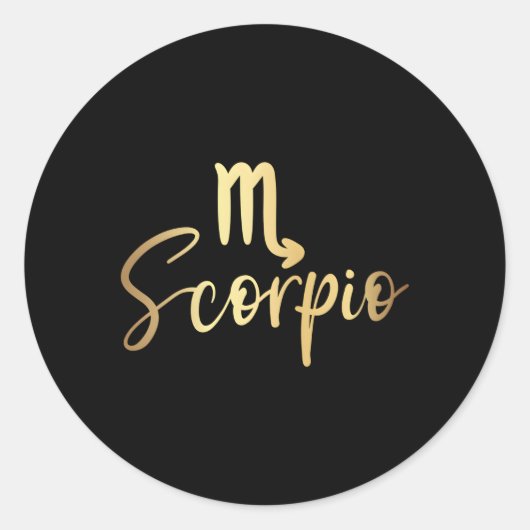 Zodiac Scorpio Ronde Sticker (Voorkant)