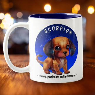 Zodiac Scorpio Schattigee Waterverf aangepaste naa Tweekleurige Koffiemok