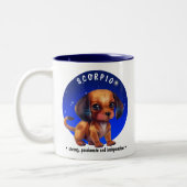 Zodiac Scorpio Schattigee Waterverf aangepaste naa Tweekleurige Koffiemok (Links)