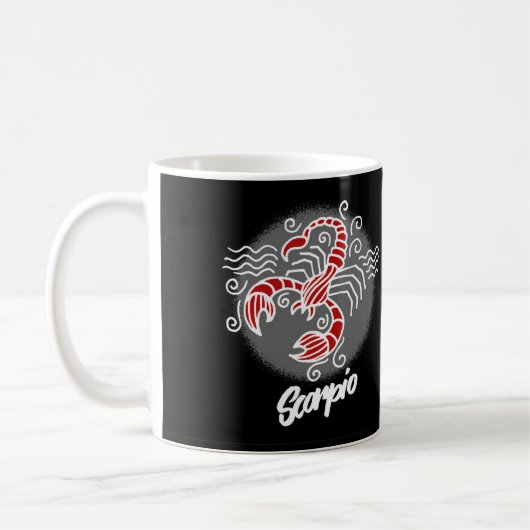 Zodiac Scorpio Symbool Coffee Mok (Links)