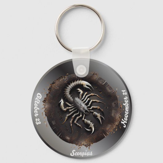 Zodiac Scorpius Scorpio Aangepaste persoonlijke Sl Sleutelhanger (Voorkant)