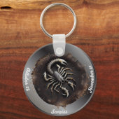 Zodiac Scorpius Scorpio Aangepaste persoonlijke Sl Sleutelhanger (Voorkant)