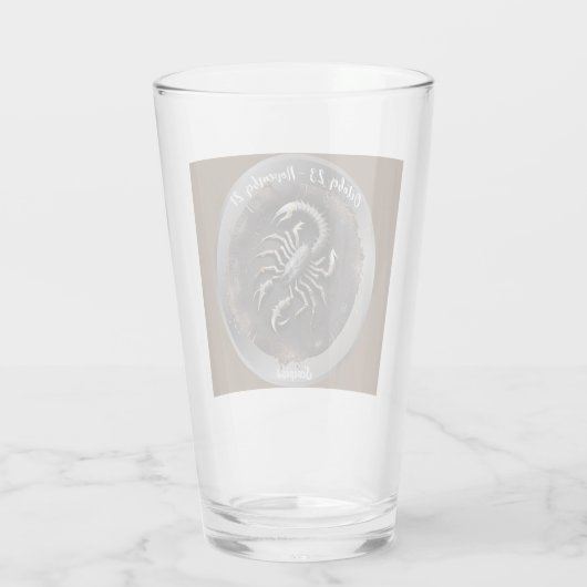 Zodiac Scorpius Scorpio Personeel aanpassen Glas (Achterkant)