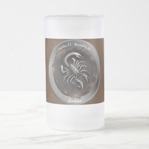 Zodiac Scorpius Scorpio Personeel aanpassen Matglas Bierpul