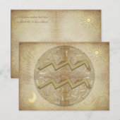 Zodiac Sign Aquarius Briefkaart (Voorkant / Achterkant)