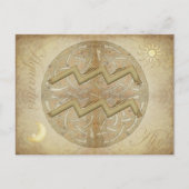 Zodiac Sign Aquarius Briefkaart (Voorkant)