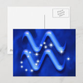 Zodiac sign Aquarius Briefkaart (Voorkant / Achterkant)