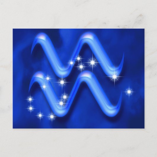 Zodiac sign Aquarius Briefkaart (Voorkant)