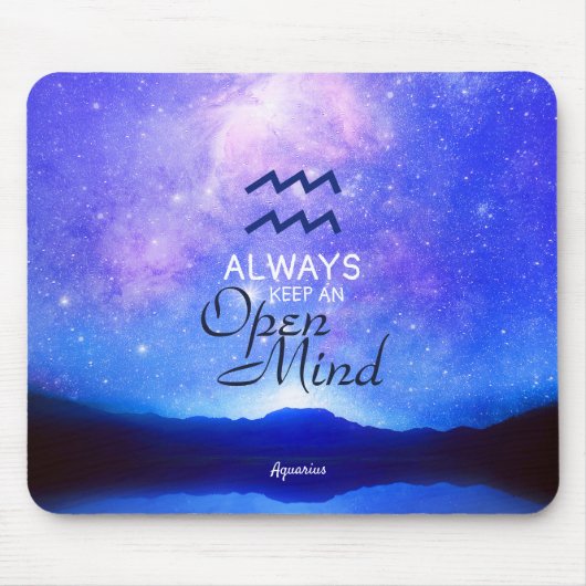 Zodiac Sign Aquarius Dreamweaver Star Sky Quote Muismat (Voorkant)