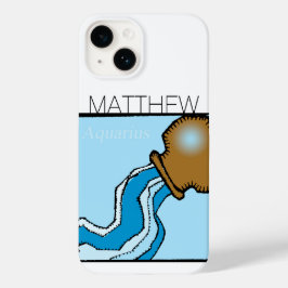 Zodiac Sign Aquarius gepersonaliseerde Birthday iP Case-Mate iPhone Case