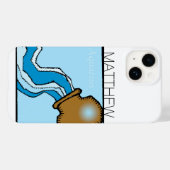 Zodiac Sign Aquarius gepersonaliseerde Birthday iP Case-Mate iPhone Case (Achterkant (horizontaal))
