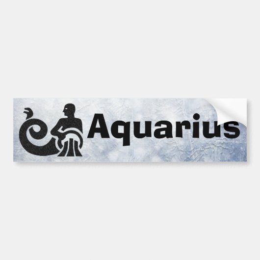 Zodiac Sign Aquarius Horoscope Bumpersticker (Voorkant)