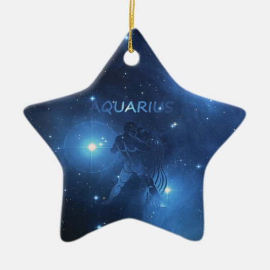Zodiac sign Aquarius Keramisch Ornament (Voorkant)