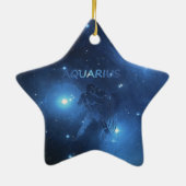 Zodiac sign Aquarius Keramisch Ornament (Achterkant)