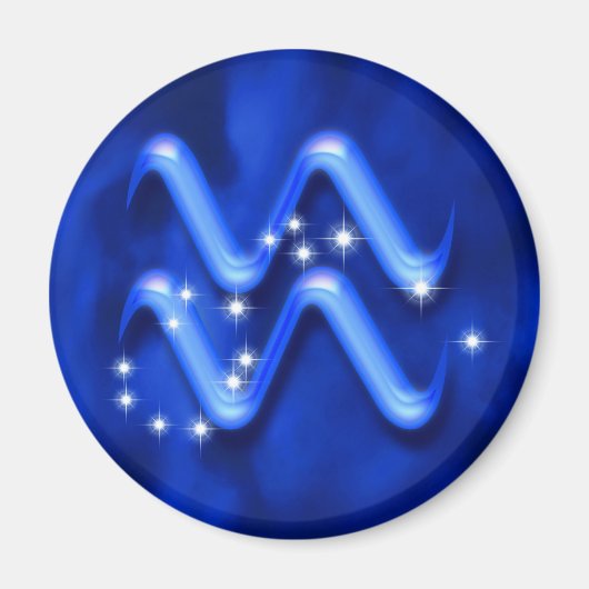 Zodiac sign Aquarius Magneet (Voorkant)