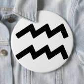 Zodiac sign Aquarius Ronde Button 6,0 Cm (In situ)