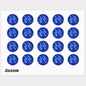 Zodiac sign Aquarius Ronde Sticker (Vel)