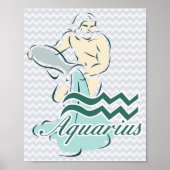 Zodiac Sign Aquarius-symbool Poster (Voorkant)