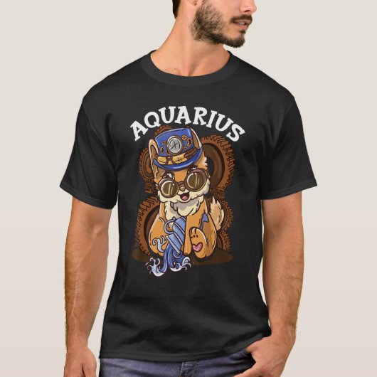 Zodiac Sign Aquarius T-shirt (Voorkant)
