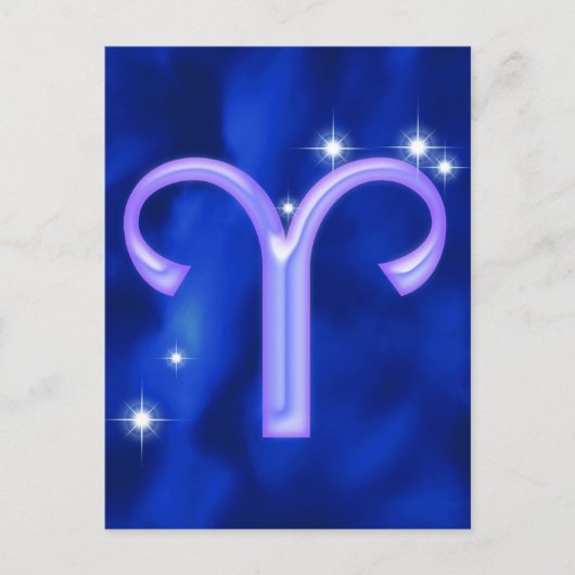 Zodiac sign Aries Briefkaart (Voorkant)