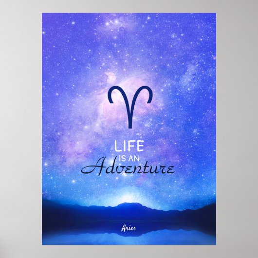 Zodiac Sign Aries Dreamweaver Star Sky Quote Poste Poster (Voorkant)