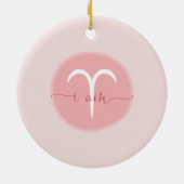 Zodiac Sign Aries Keramisch Ornament (Achterkant)