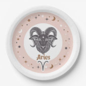Zodiac Sign Aries Papieren Bordje (Voorkant)