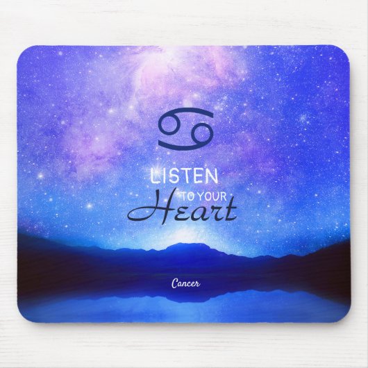 Zodiac Sign Cancer Dreamweaver Star Sky Quote Muismat (Voorkant)