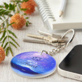 Zodiac Sign Cancer Dreamweaver Star Sky Quote Sleutelhanger (Voorkant Rechts)