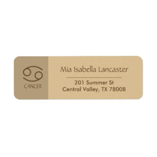 Zodiac - Sign Cancer Retouradres Labels