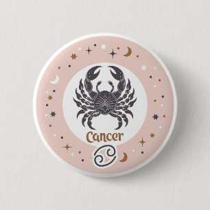 Zodiac Sign Cancer Ronde Button 5,7 Cm