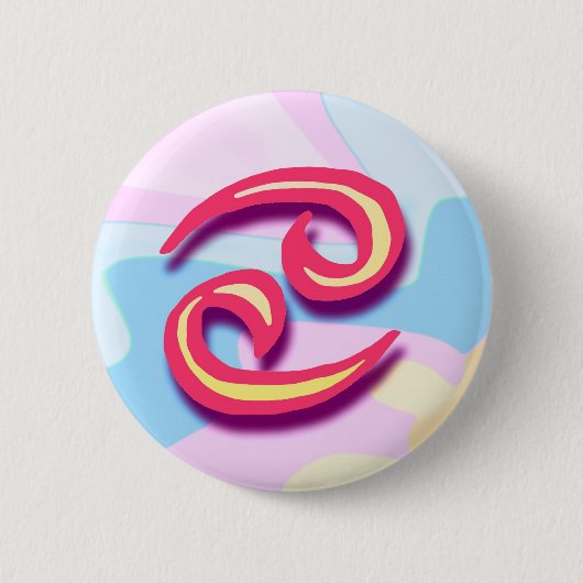 Zodiac sign Cancer Ronde Button 5,7 Cm (Voorkant)