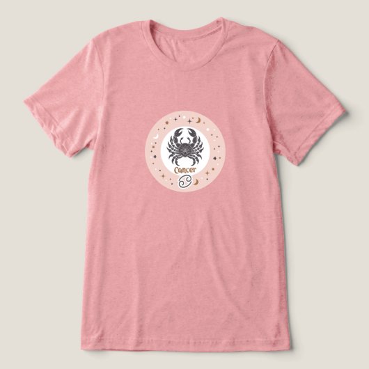 Zodiac Sign Cancer Tri-Blend Shirt (Design voorkant)