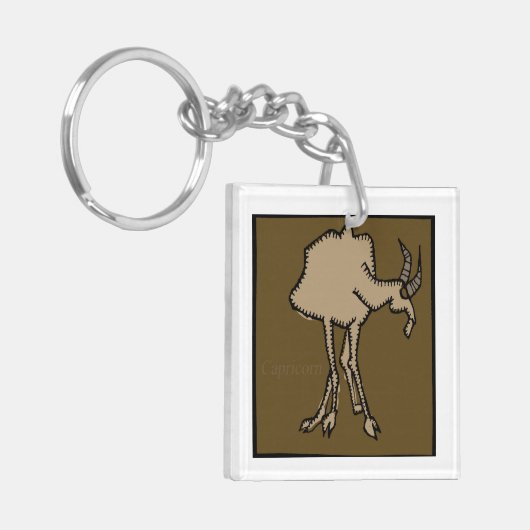  Zodiac Sign Capricorn 2side Sleutelhanger (Voorkant Links)