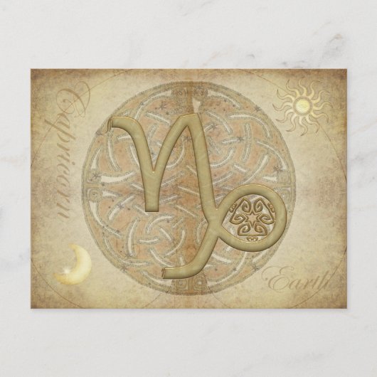 Zodiac Sign Capricorn Briefkaart (Voorkant)