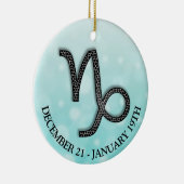 Zodiac Sign Capricorn Goat Symbol Kerstmis Keramisch Ornament (Rechts)
